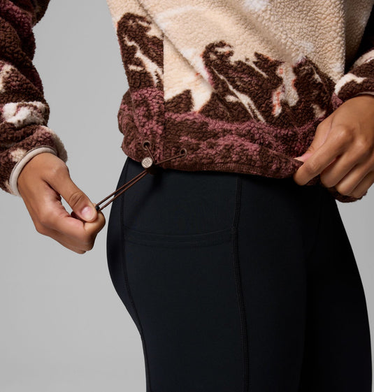 Pile cropped stampato con abbottonatura corta a pressione Helvetia™ II da donna
