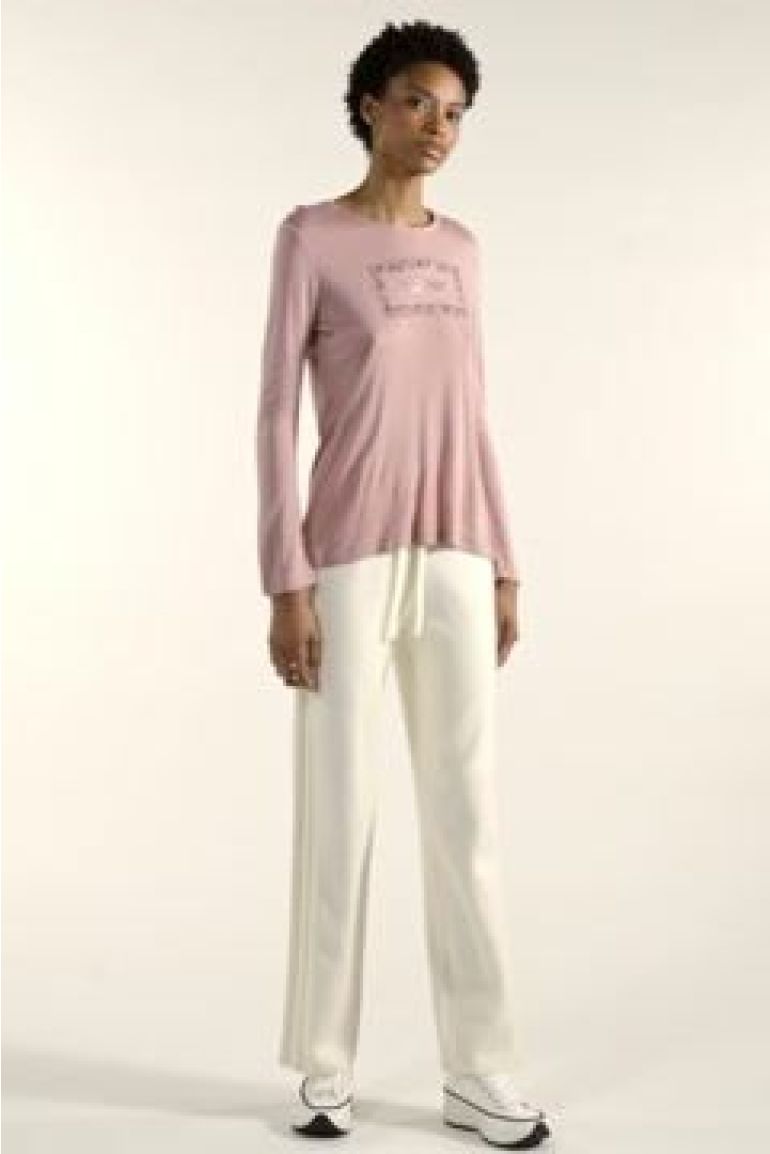 Carica immagine in Galleria Viewer, T-shirt donna manica lunga con stampa animalier oro rosa