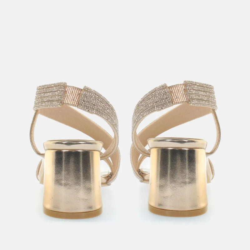 Carica immagine in Galleria Viewer, Sandali tacco blocco fasce strass
