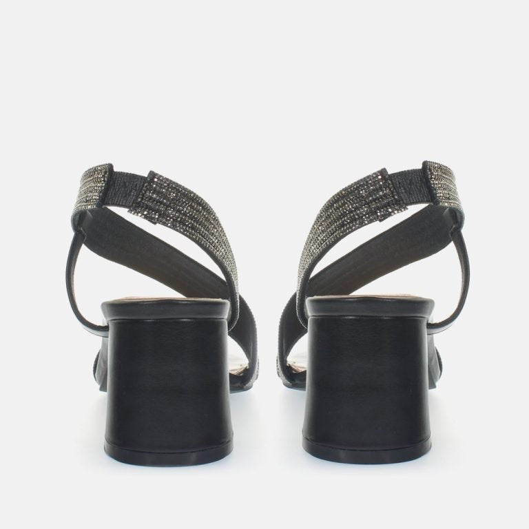 Carica immagine in Galleria Viewer, Sandali tacco blocco fasce strass