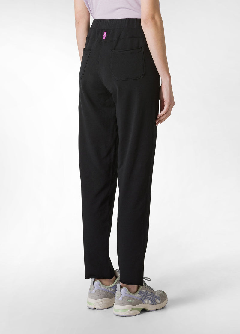 Carica immagine in Galleria Viewer, PANTALONE SLIM FIT IN FELPA LEGGERA NERO