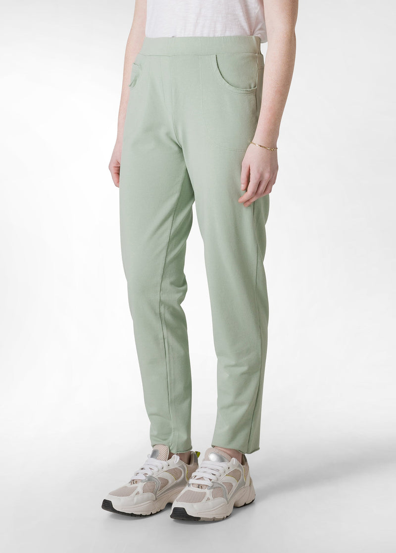 Carica immagine in Galleria Viewer, PANTALONE SLIM FIT IN FELPA LEGGERA VERDE