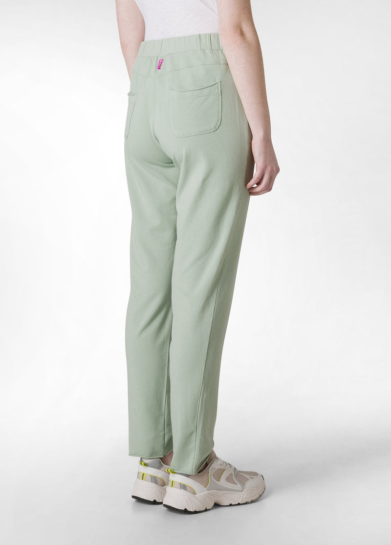 Carica immagine in Galleria Viewer, PANTALONE SLIM FIT IN FELPA LEGGERA VERDE