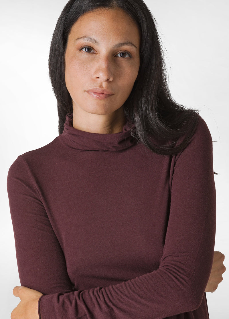 Carica immagine in Galleria Viewer, MAGLIA MANICA LUNGA E COLLO ALTO MISTO CASHMERE