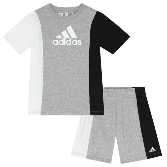Set di pantaloncini con logo bianco, grigio e nero