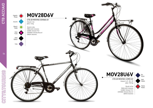 Bici Uomo Acciaio Moving 28'' 6V Cicli Casadei