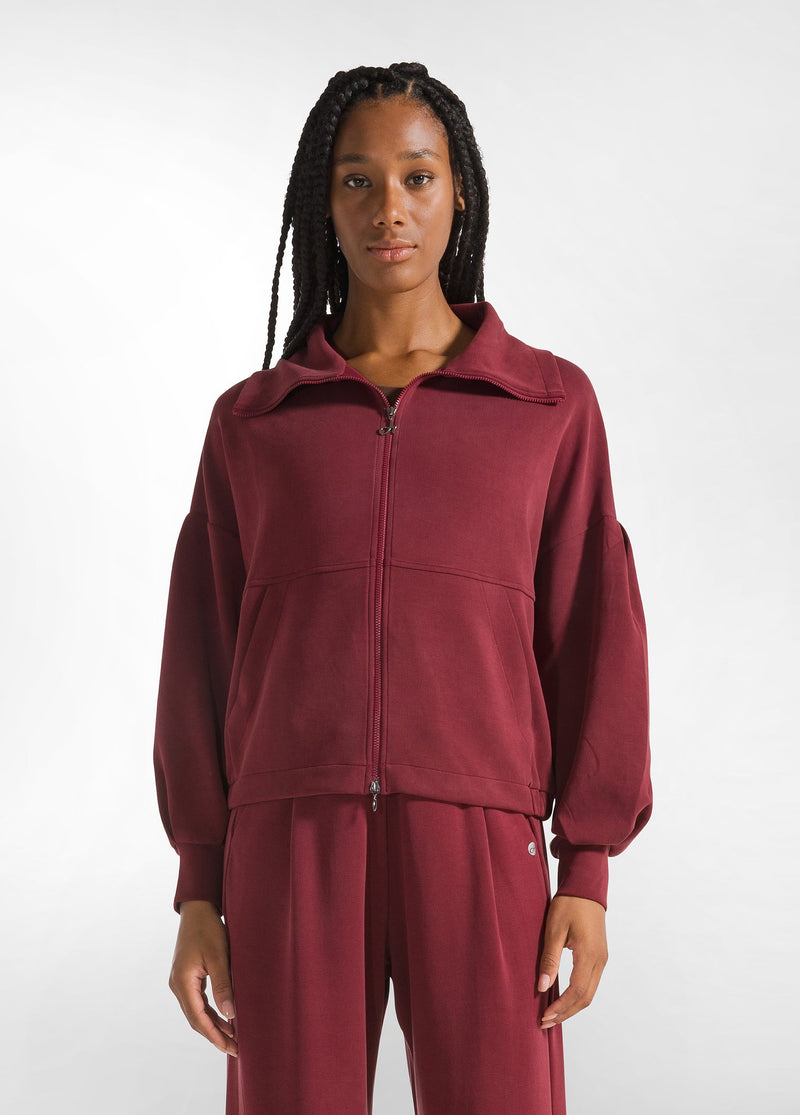 Carica immagine in Galleria Viewer, FELPA SOFT TOUCH CON ZIP ROSSO DEHA