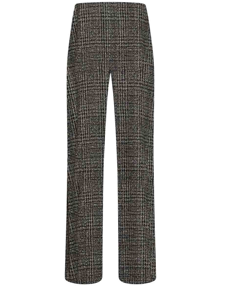 Carica immagine in Galleria Viewer, PANTALONE PALAZZO JACQUARD A QUADRI DEHA