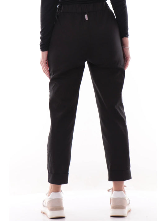 Pantaloni con risvolto Popeline