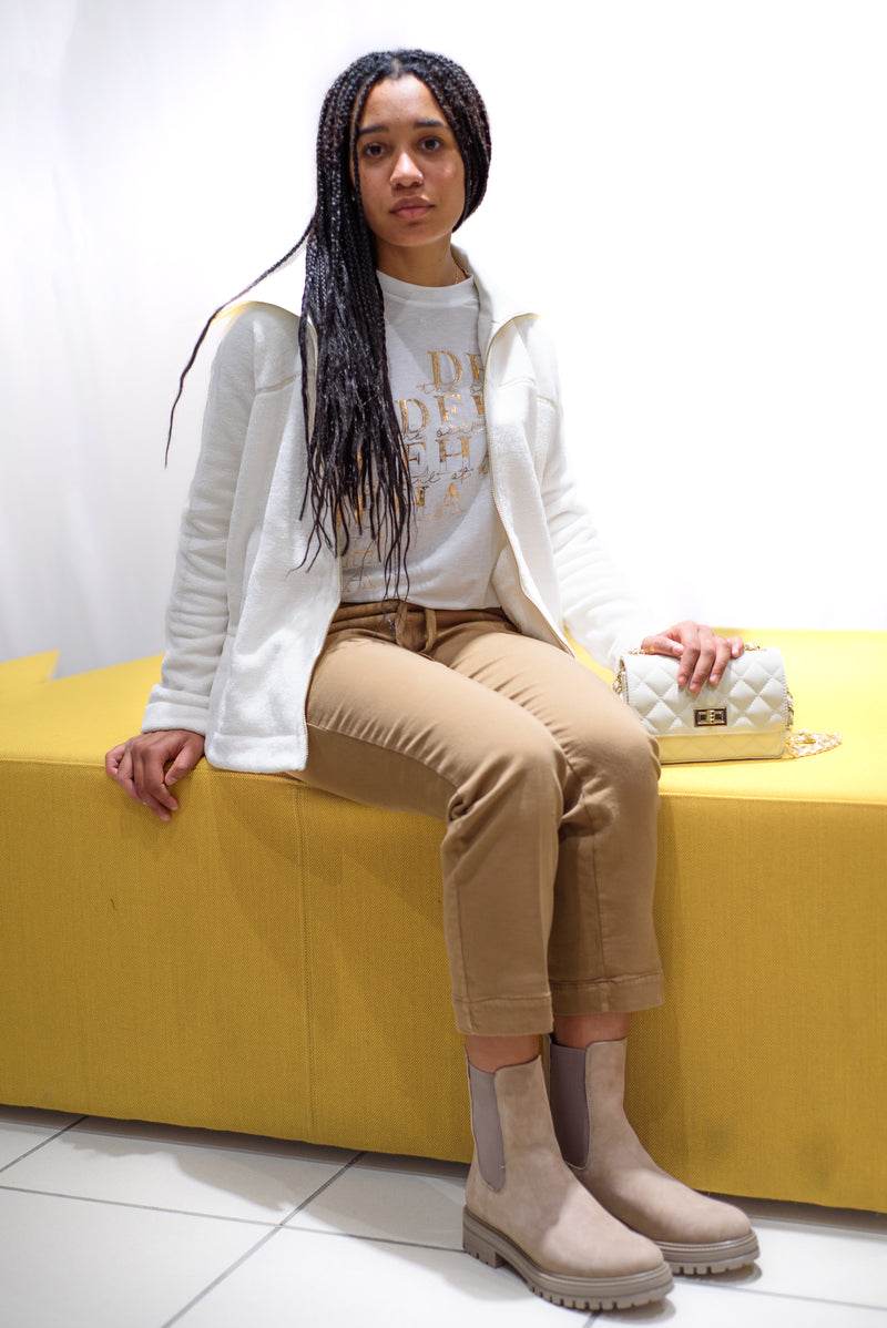 Carica immagine in Galleria Viewer, GIACCA IN PELLICCIA DI PILE BIANCO