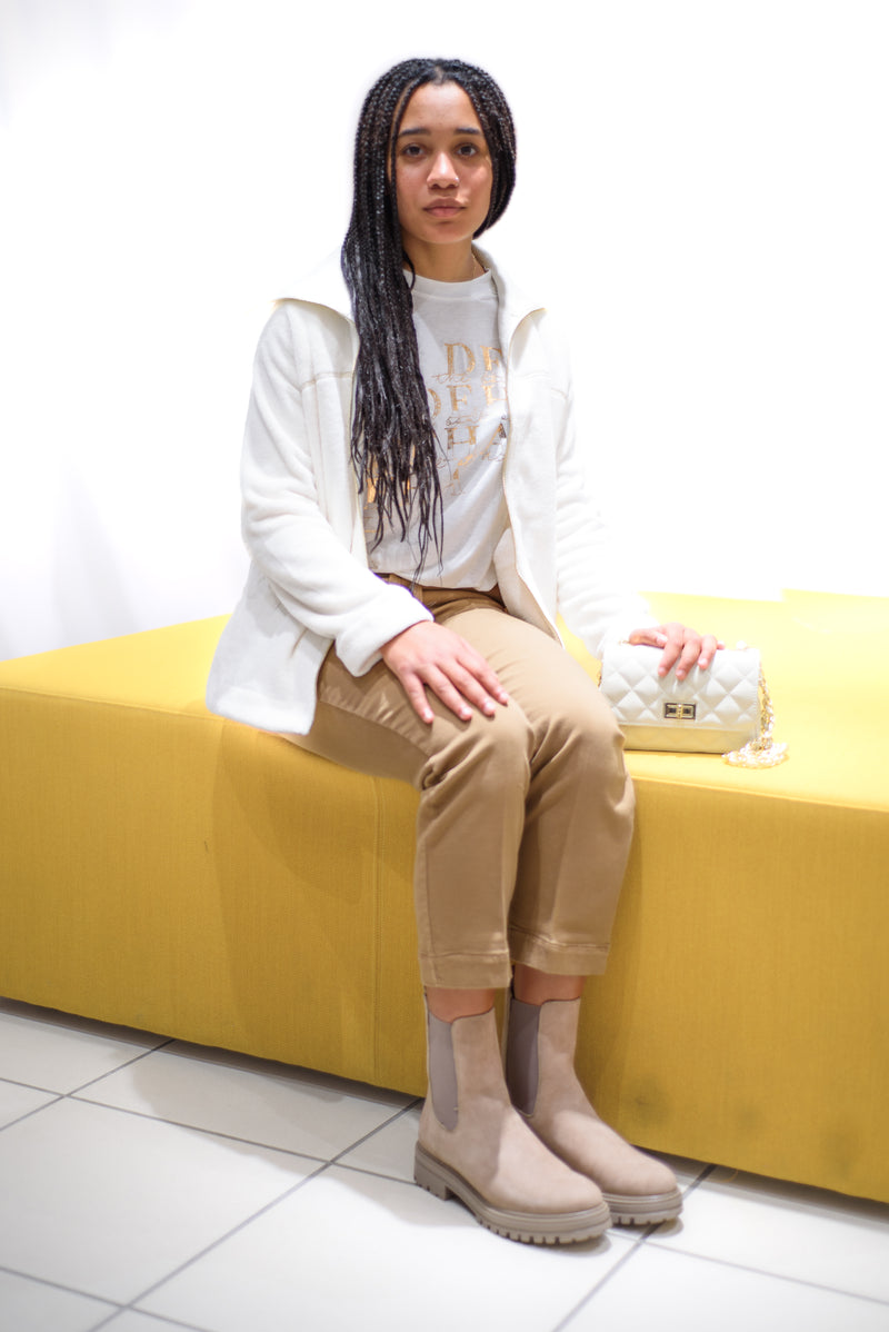 Carica immagine in Galleria Viewer, GIACCA IN PELLICCIA DI PILE BIANCO