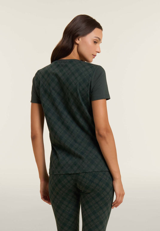 T-shirt raglan con inserto geometrico