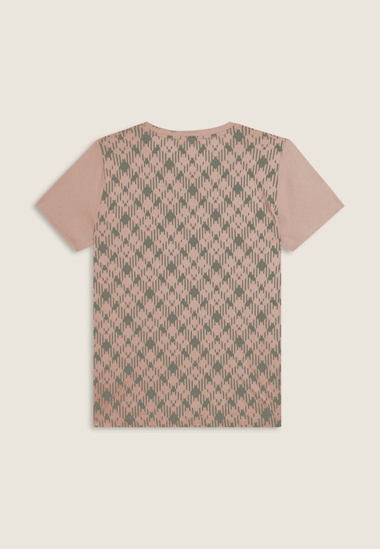 T-shirt raglan con inserto geometrico