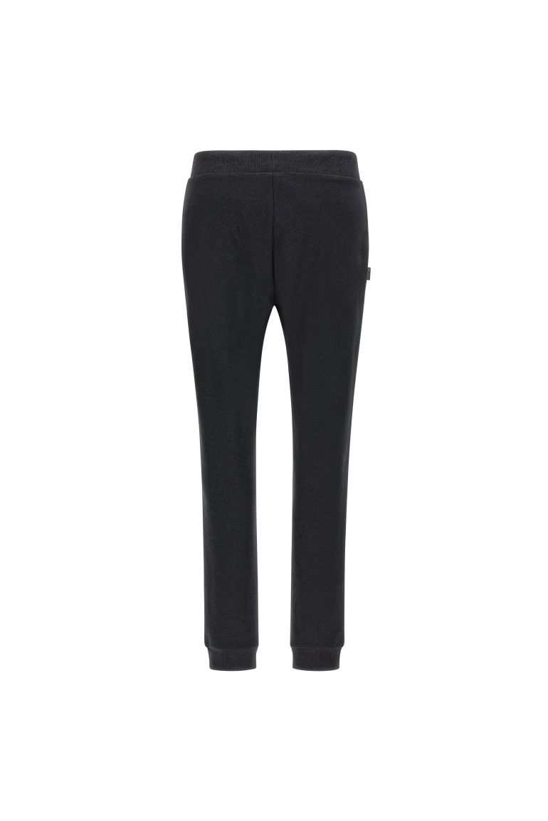 Carica immagine in Galleria Viewer, Pantaloni in felpa interlock mélange con fondo a polsino