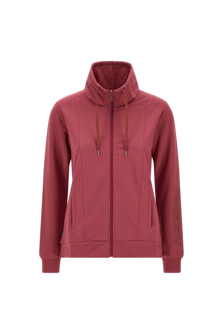 Carica immagine in Galleria Viewer, Felpa zip e collo ad anello con stampa FREDDY sulla manica