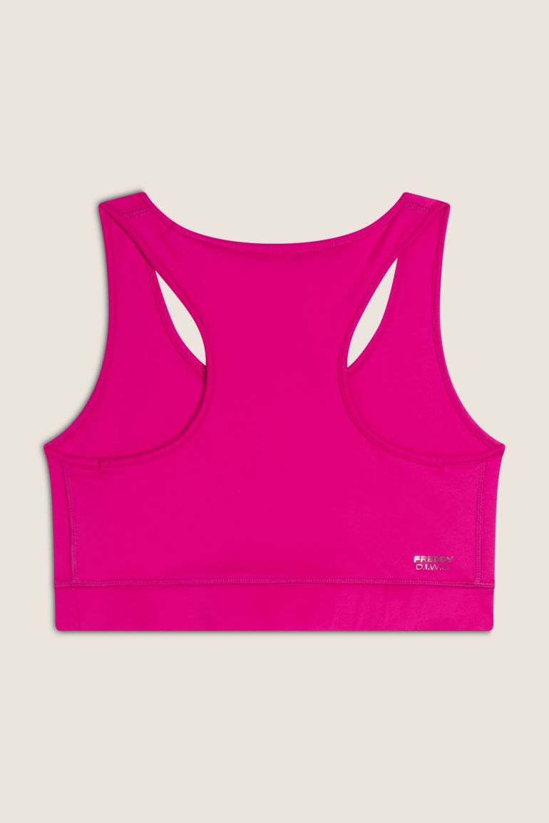 Carica immagine in Galleria Viewer, Reggiseno sportivo in tessuto tecnico con logo bronzo