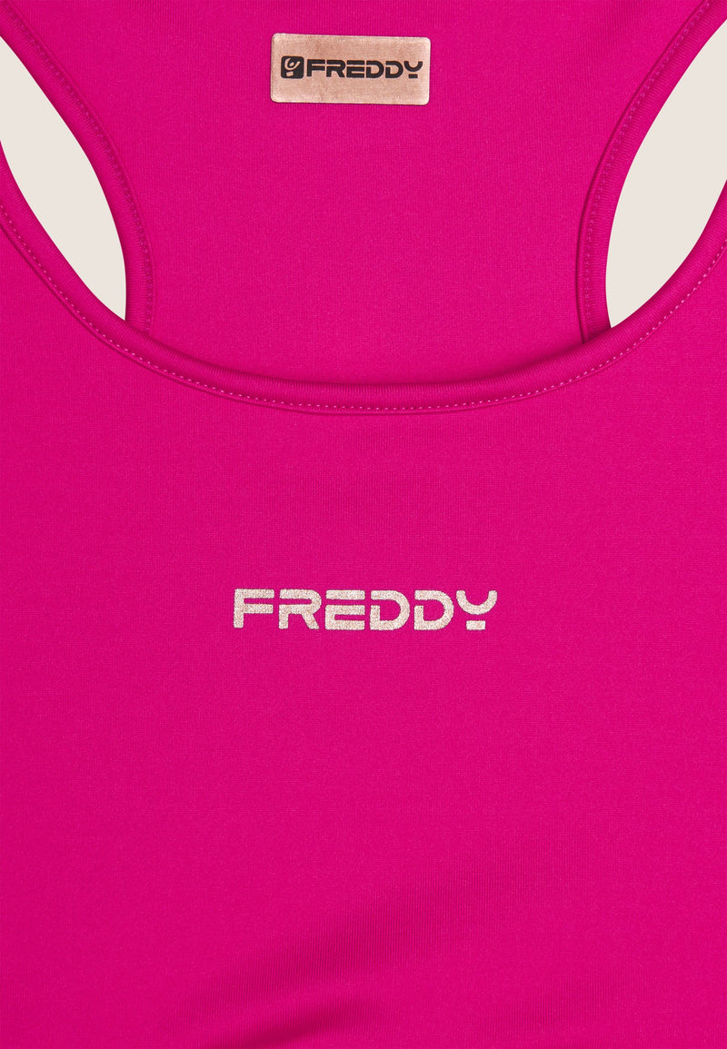 Carica immagine in Galleria Viewer, Reggiseno sportivo in tessuto tecnico con logo bronzo