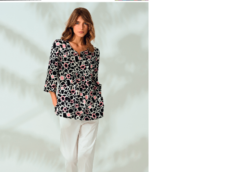 Carica immagine in Galleria Viewer, T-SHIRT IN FANTASIA GEOMETRICA