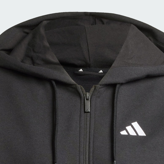Felpa con cappuccio Essentials 3-Stripes French Terry Full-Zip