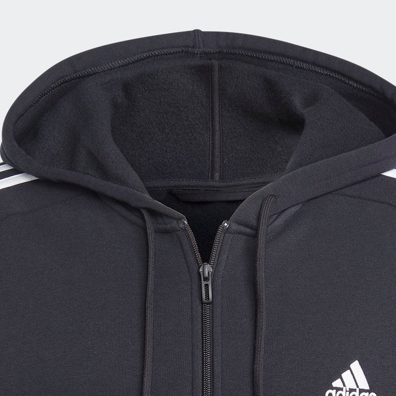 Carica immagine in Galleria Viewer, FELPA CON CAPPUCCIO ESSENTIALS FLEECE 3-STRIPES FULL-ZIP