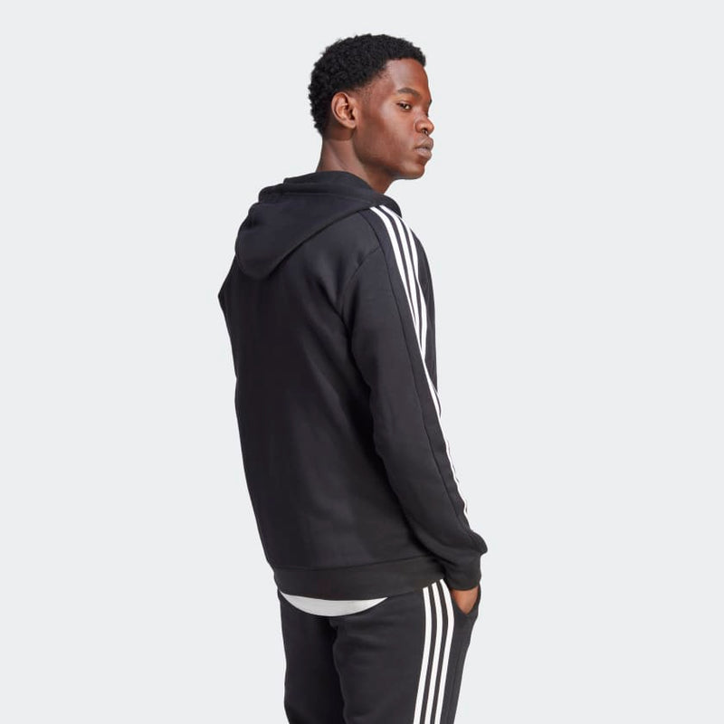 Carica immagine in Galleria Viewer, FELPA CON CAPPUCCIO ESSENTIALS FLEECE 3-STRIPES FULL-ZIP