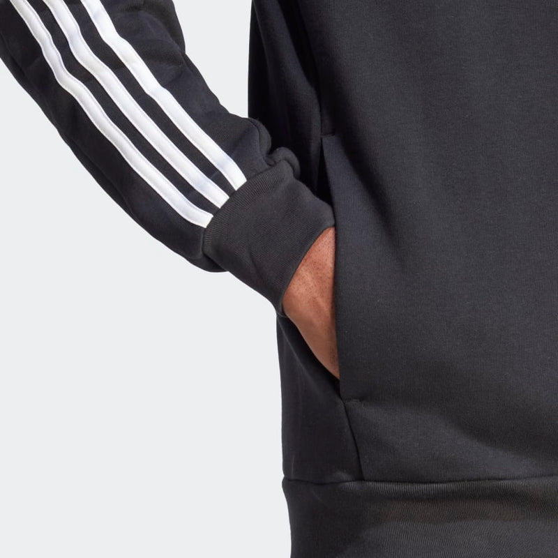 Carica immagine in Galleria Viewer, FELPA CON CAPPUCCIO ESSENTIALS FLEECE 3-STRIPES FULL-ZIP
