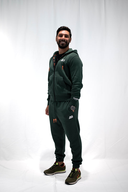 Felpa in cotone con cappuccio