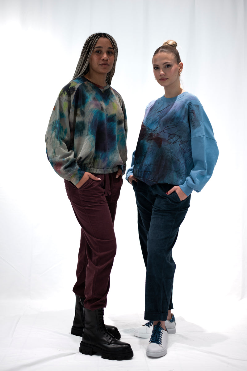 Carica immagine in Galleria Viewer, FELPA GIROCOLLO CON STAMPA DEHA