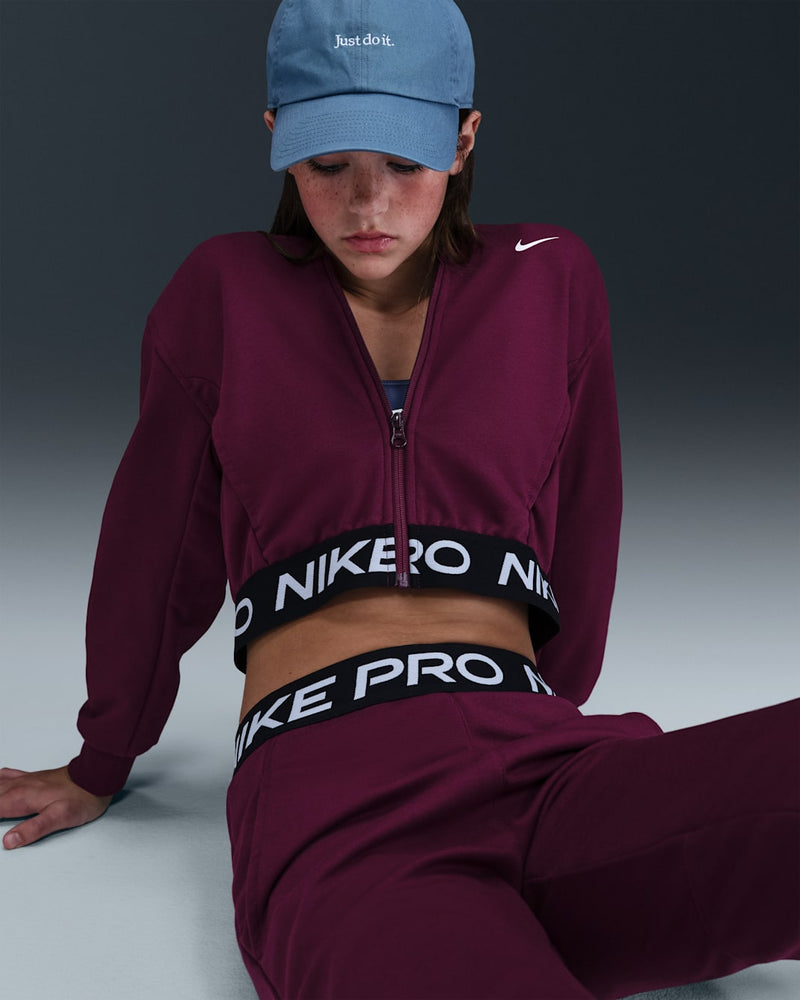 Carica immagine in Galleria Viewer, Felpa con cappuccio e zip a tutta lunghezza Dri-FIT – Ragazza