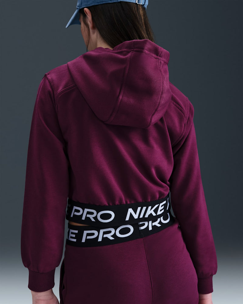 Carica immagine in Galleria Viewer, Felpa con cappuccio e zip a tutta lunghezza Dri-FIT – Ragazza