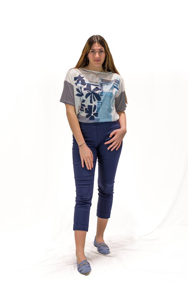 Carica immagine in Galleria Viewer, PANTALONE CON RISVOLTO BENGALINA