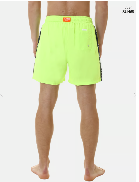 COSTUME DA BAGNO TAPE LOGO GIALLO FLUO
