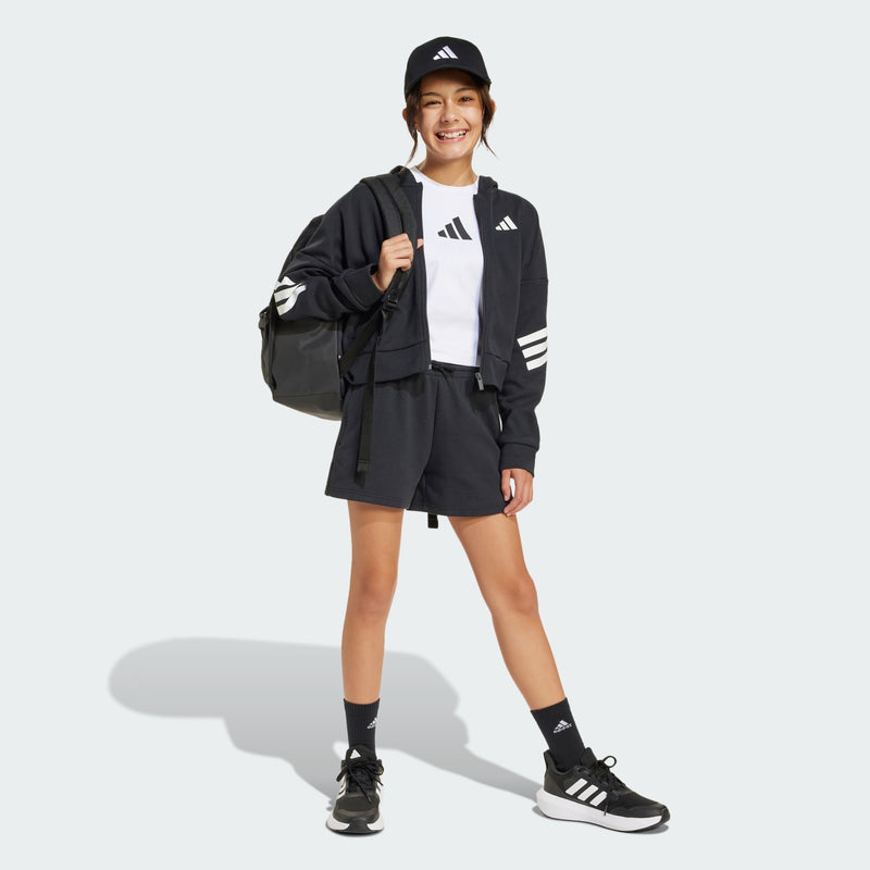 Carica immagine in Galleria Viewer, Giacca da tuta Future Icons con cappuccio e zip intera a 3 strisce per bambini