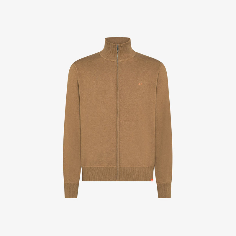 Carica immagine in Galleria Viewer, Cardigan in lana e cotone con zip