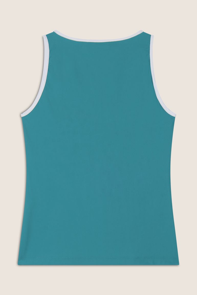 Carica immagine in Galleria Viewer, Canotta Slim in Tessuto tecnico con bordature a contrasto