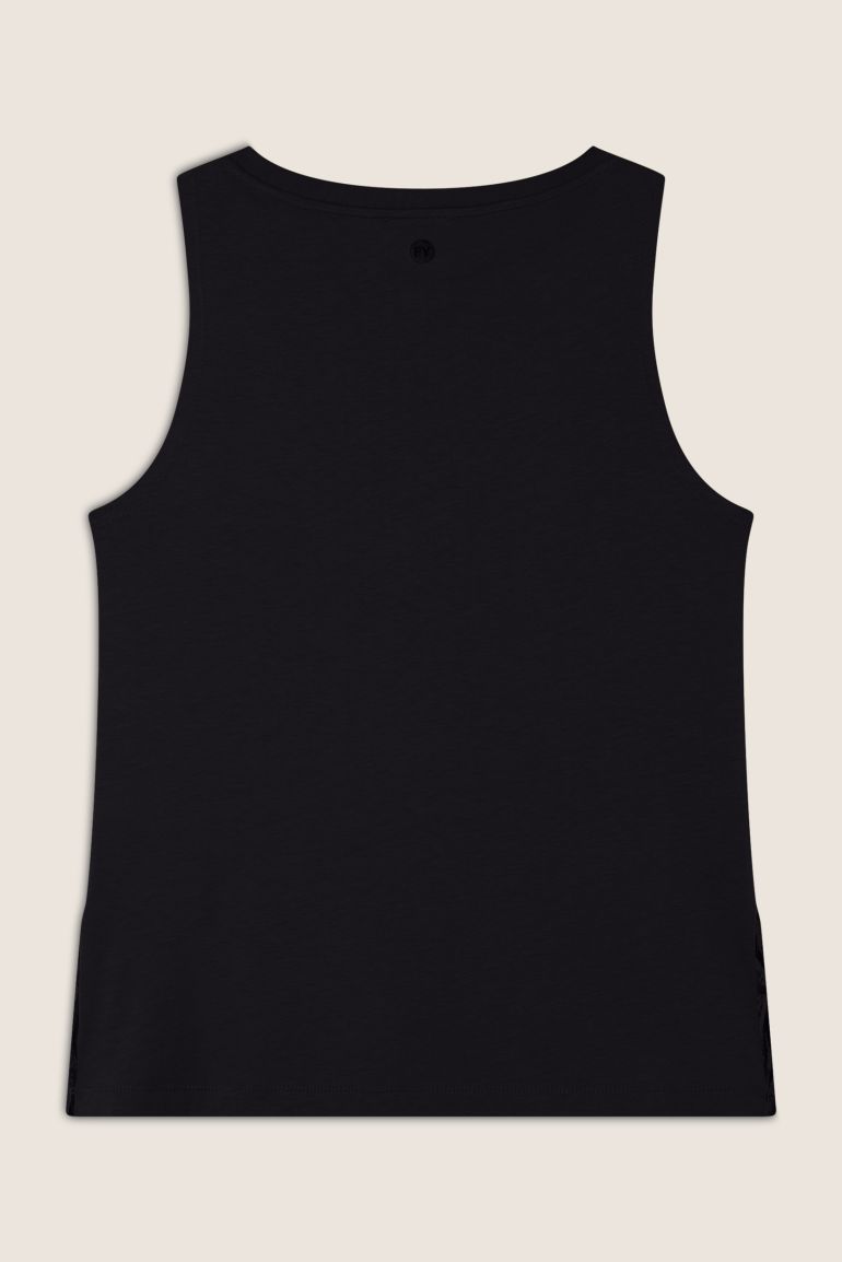 Carica immagine in Galleria Viewer, Canotta con fondo svasato e grafica con borchie