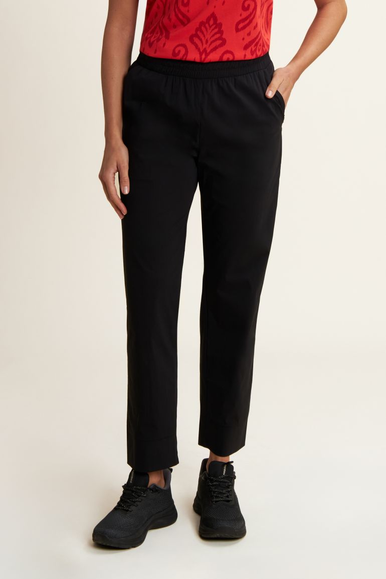 Carica immagine in Galleria Viewer, Pantaloni in popeline elasticizzato regular fit