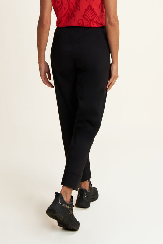 Pantaloni in popeline elasticizzato regular fit