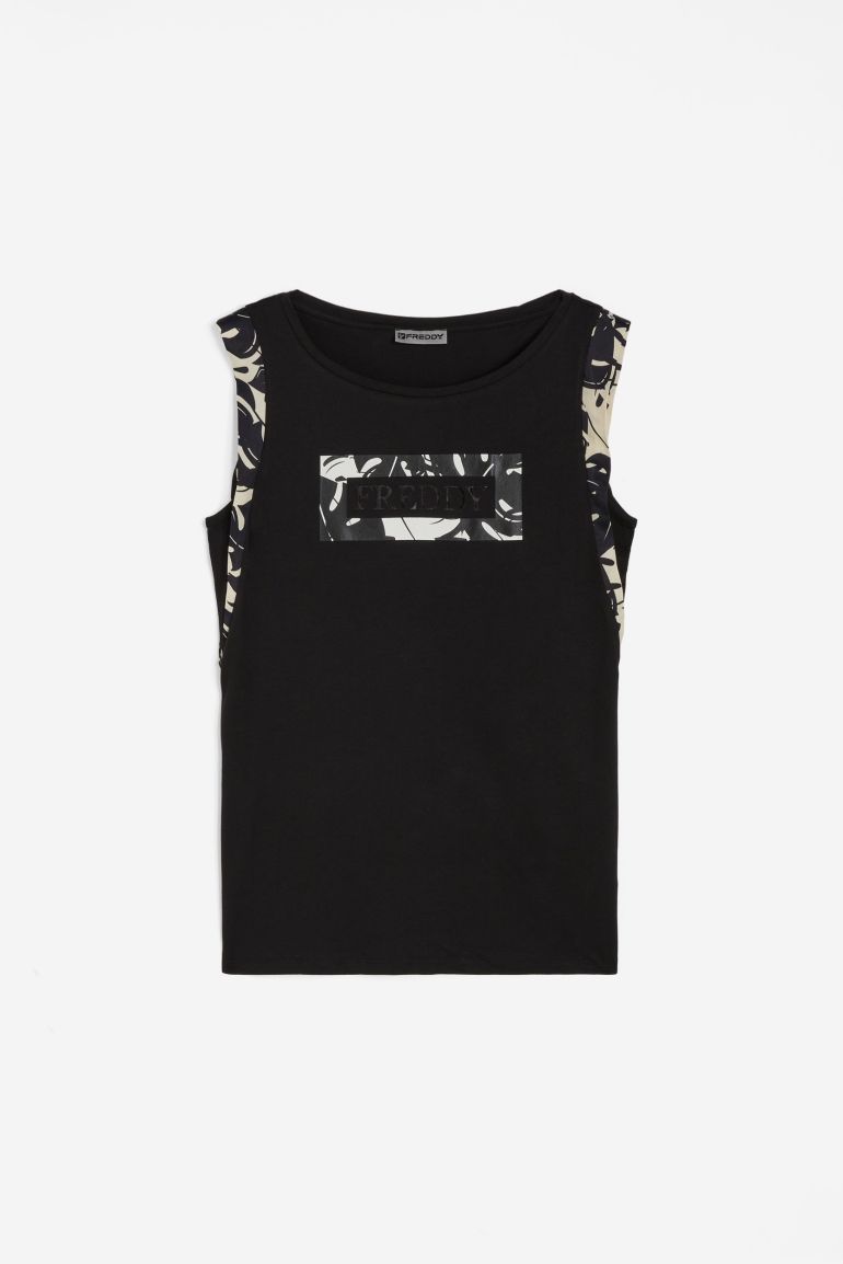 Carica immagine in Galleria Viewer, Canotta donna FREDDY grafica tropical