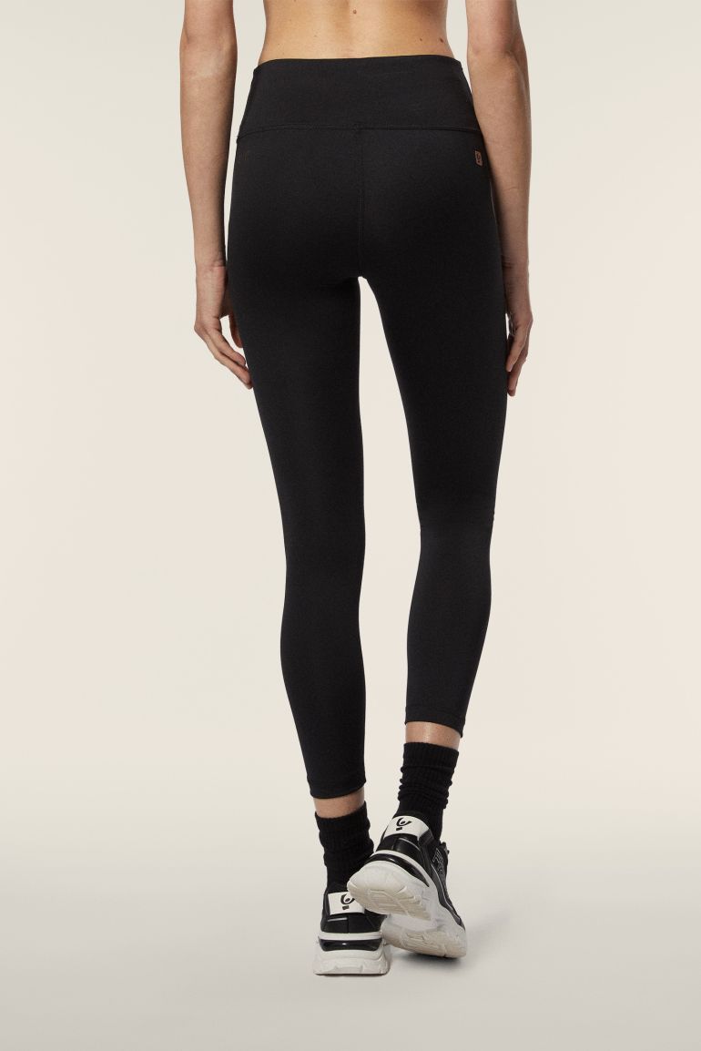 Carica immagine in Galleria Viewer, Leggings 7/8 vita alta in tessuto tecnico con logo bronzo