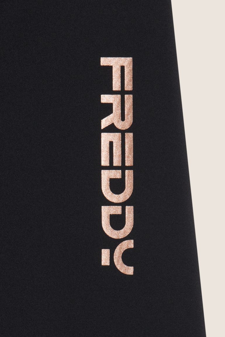 Carica immagine in Galleria Viewer, Leggings 7/8 vita alta in tessuto tecnico con logo bronzo