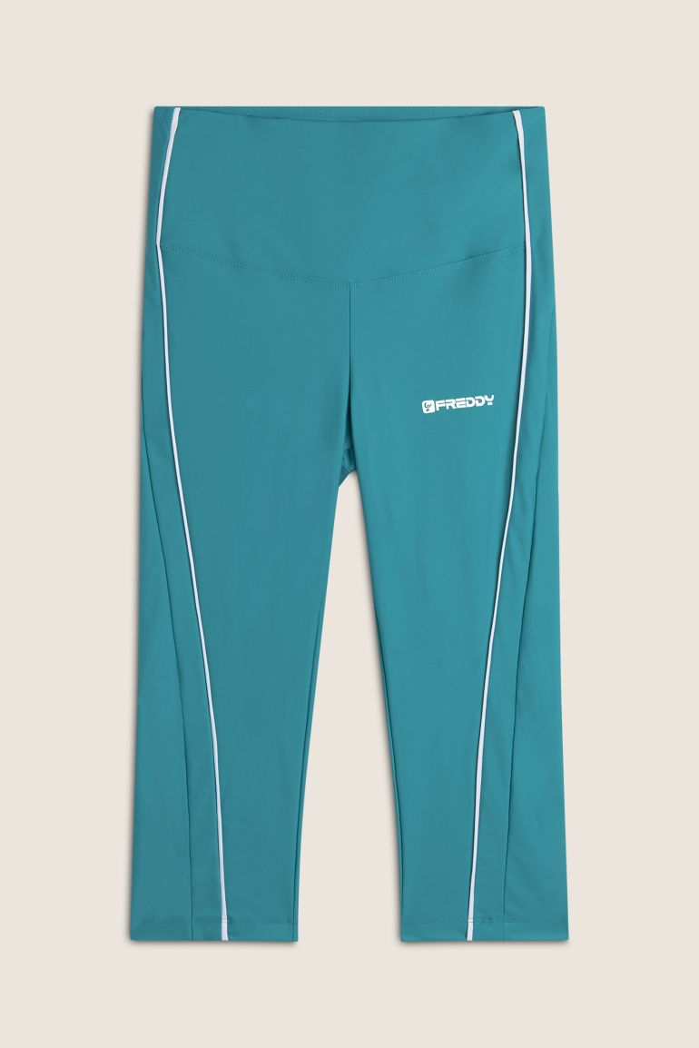 Carica immagine in Galleria Viewer, Leggings Corsaro a Vita Alta con bordature a contrasto