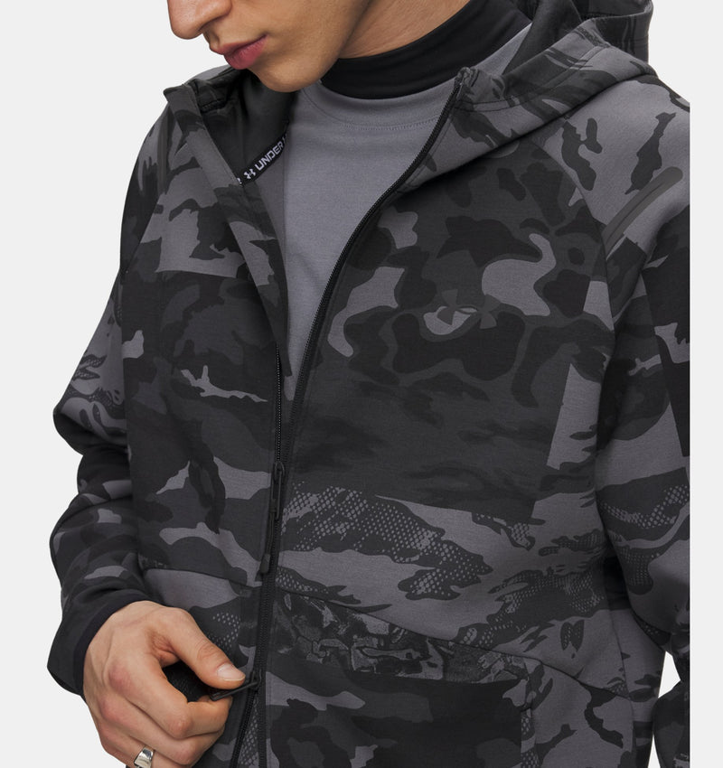 Carica immagine in Galleria Viewer, Felpa Full Zip da uomo Unstoppable Fleece Camo