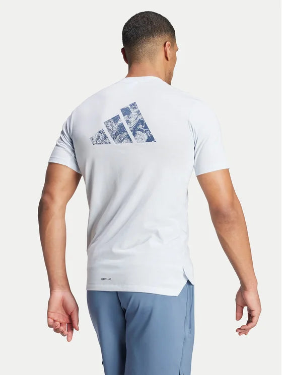 Carica immagine in Galleria Viewer, T-SHIRT Workout Logo IT2128 Blu Regular Fit