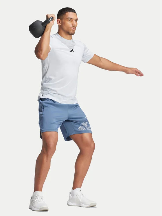 Carica immagine in Galleria Viewer, T-SHIRT Workout Logo IT2128 Blu Regular Fit