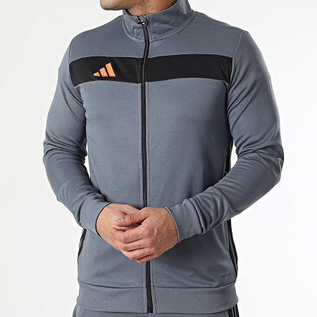 Tuta sportiva Tiro Stripe JD0468 Grigio antracite