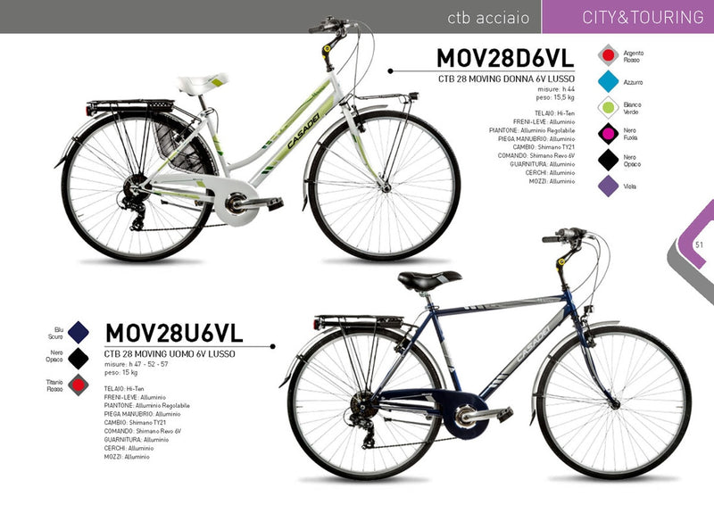 Carica immagine in Galleria Viewer, Bici Uomo Acciaio Moving 28'' 18VL Cicli Casadei