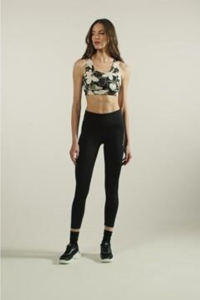 Carica immagine in Galleria Viewer, Leggings 7/8 vita alta in tessuto tecnico con logo bronzo