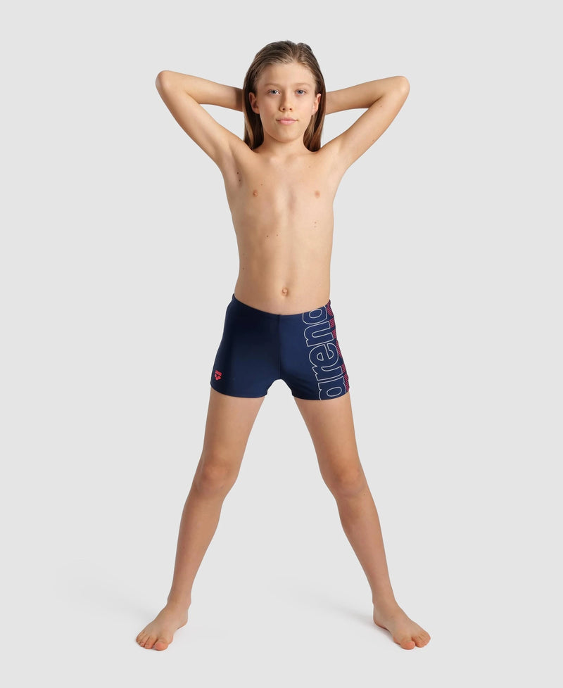 Carica immagine in Galleria Viewer, COSTUME SHORT BAMBINO STAMPA LOGO A SPECCHIO