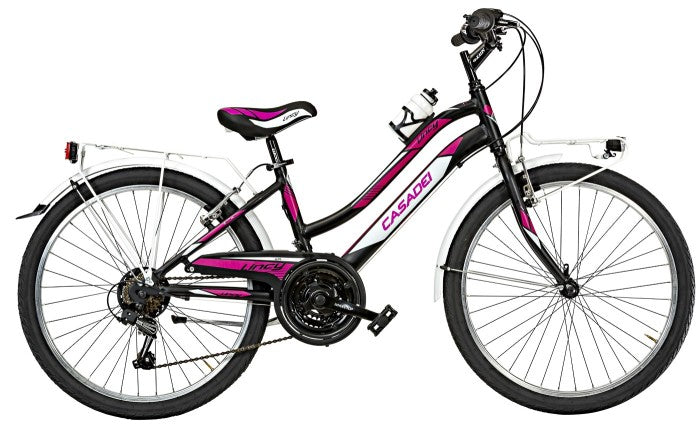 Carica immagine in Galleria Viewer, Bici Ragazza City Lincy 24'' Acciaio - 18V Cicli Casadei